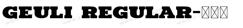 GEULI Regular字体转换